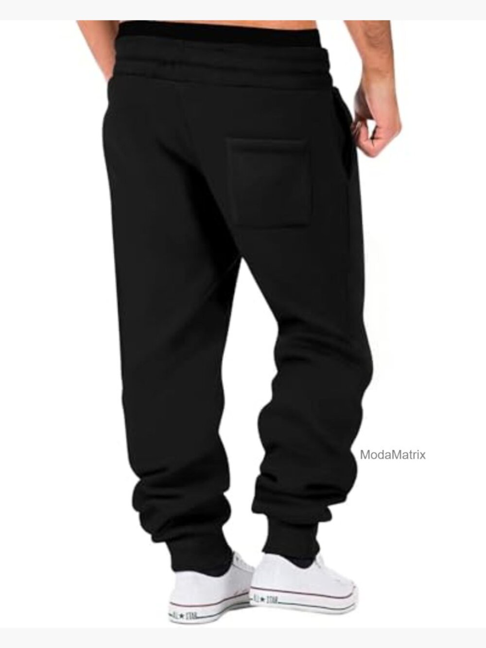 Heavyweight Cotton Tapered Joggers with Pockets - Picture 2 of 7